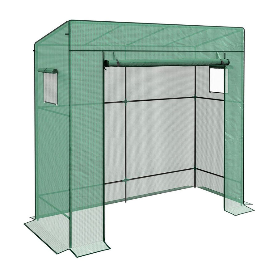 Outsunny 77 x 196cm Walk-In Greenhouse, with Accessories