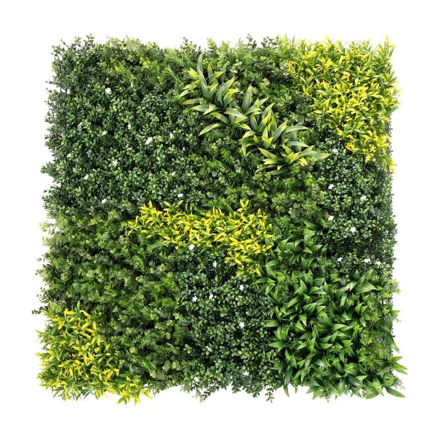 Outsunny Artificial Plant Wall Panel, 100x100 cm Artificial Grass Backdrop Wall, Green