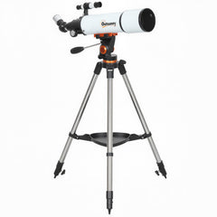Outsunny Astronomy Telescope standing on a tripod against a plain white background