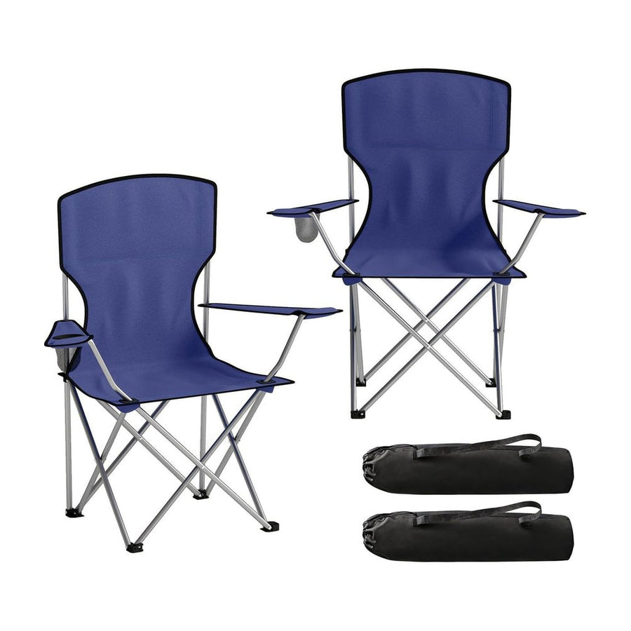 Outsunny Camping Chair Set in Dark Blue