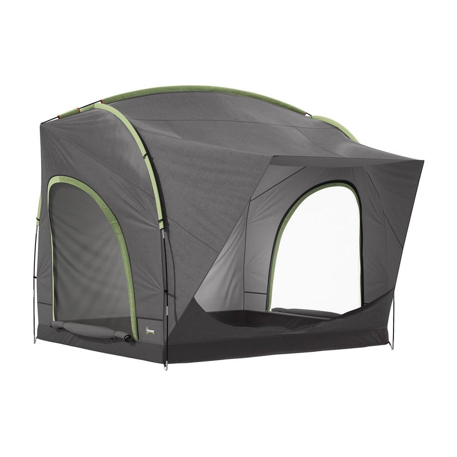 Outsunny Car Tent with 2.35m Stand-Up Height, 3000mm Waterproof Tailgate Tent with Mesh Windows for Family Camping Travelling