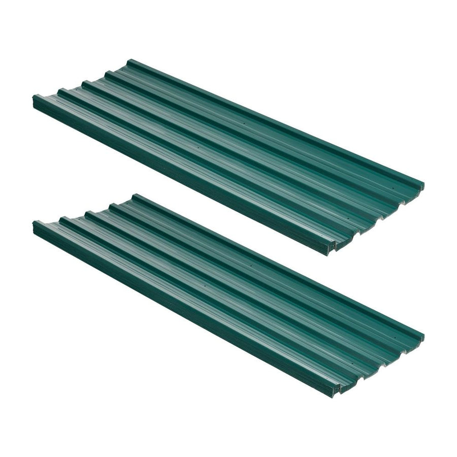 Outsunny Corrugated Roofing Sheets, Pack of 24, Galvanised Metal Roofing Sheets for Greenhouse, Garage, Storage Shed
