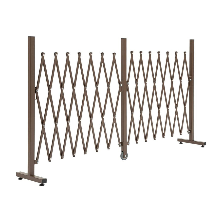Outsunny Expanding Trellis Fence Freestanding Movable Fence Foldable Garden Screen Panel Aluminium, 405cm x 103.5cm, Dark