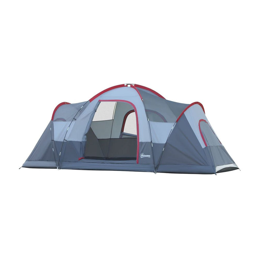 Outsunny Fibreglass & Steel Frame 5/6 Person Lightweight Camping Tent in Blue