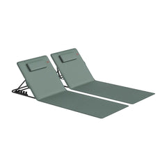 Outsunny Foldable Sun Loungers Set of 2 in Grey