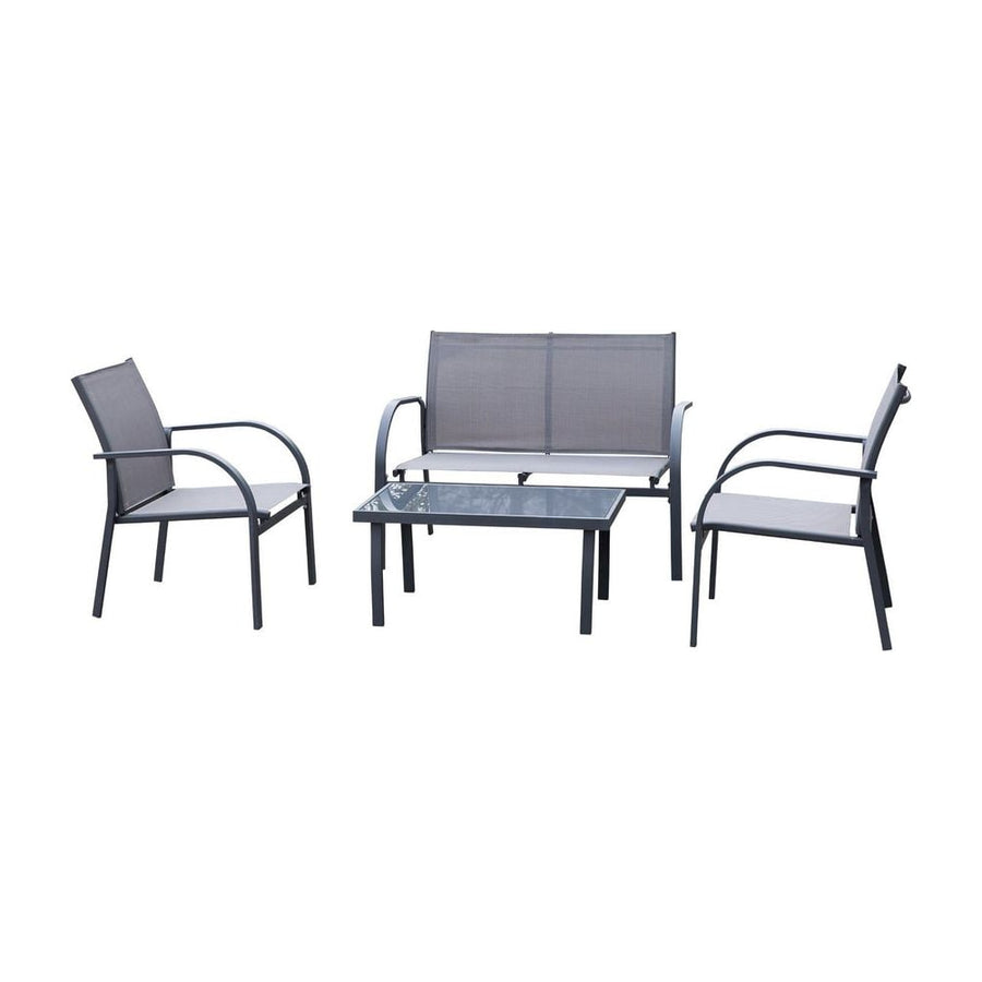 Outsunny Four-Piece Minimal Garden Patio Set - Grey