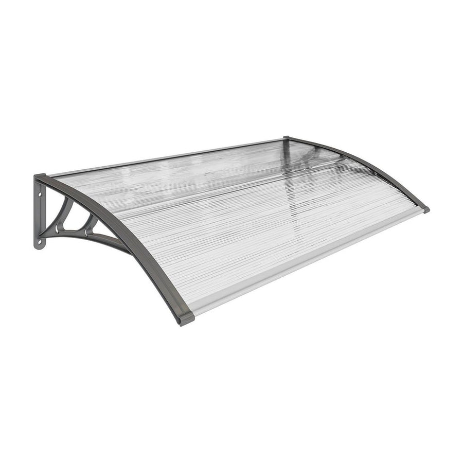 Outsunny Front Door Canopy, Outdoor Awning, Rain Shelter, 110 x 60cm, Grey