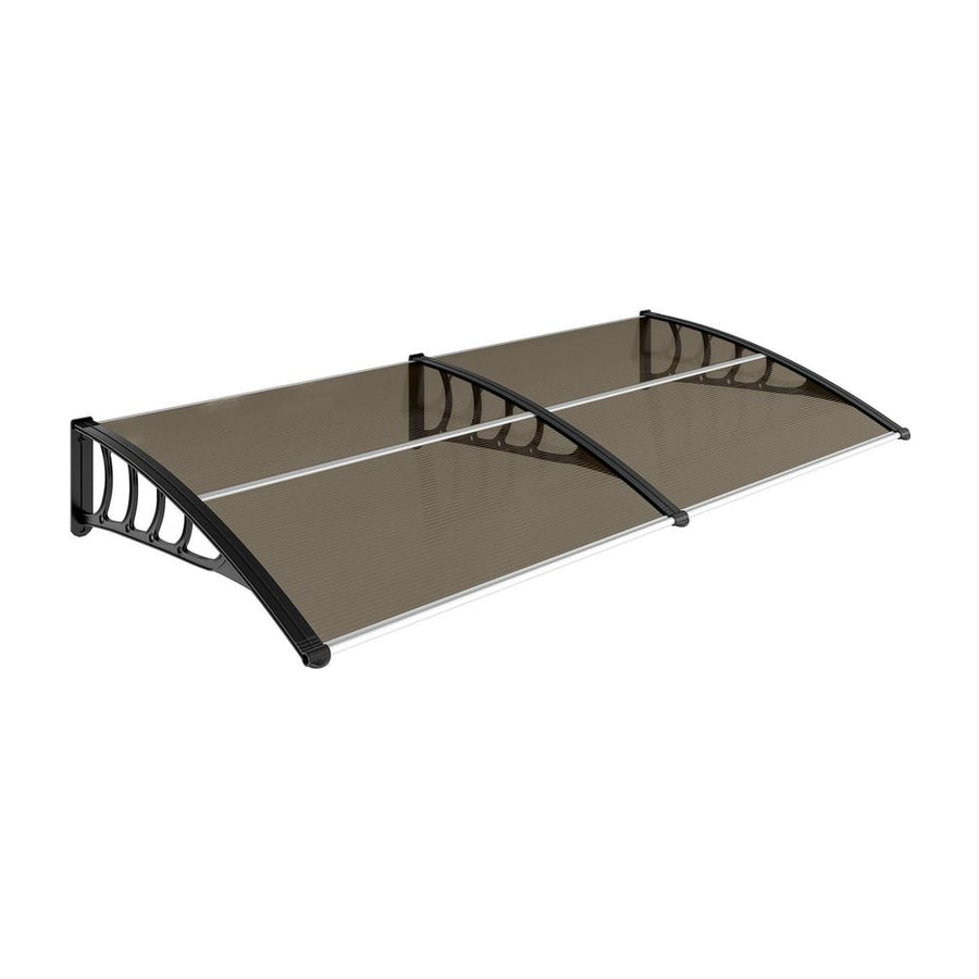 Outsunny Front Door Canopy, Outdoor Awning, Rain Shelter, 200 x 96cm, Brown