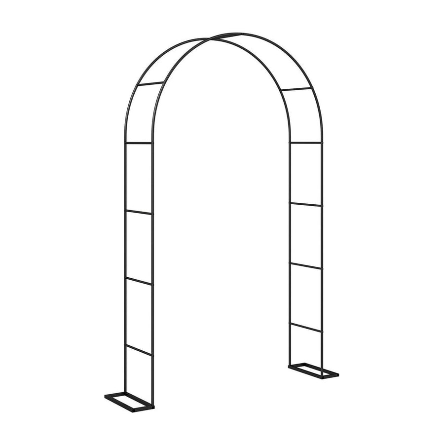 Outsunny Garden Arch, 2.4 m High x 1.5 m Wide Metal Garden Trellis for Climbing Plants, Outdoor Wedding Arch for Bridal