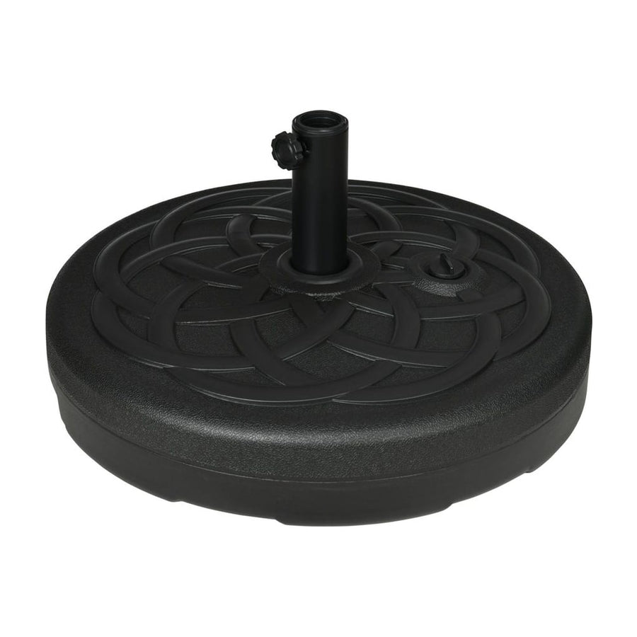 Outsunny Garden Parasol Base Holder, Outdoor Market Umbrella Stand Weight with Built-In Handle, 25kg Water or 35kg Sand