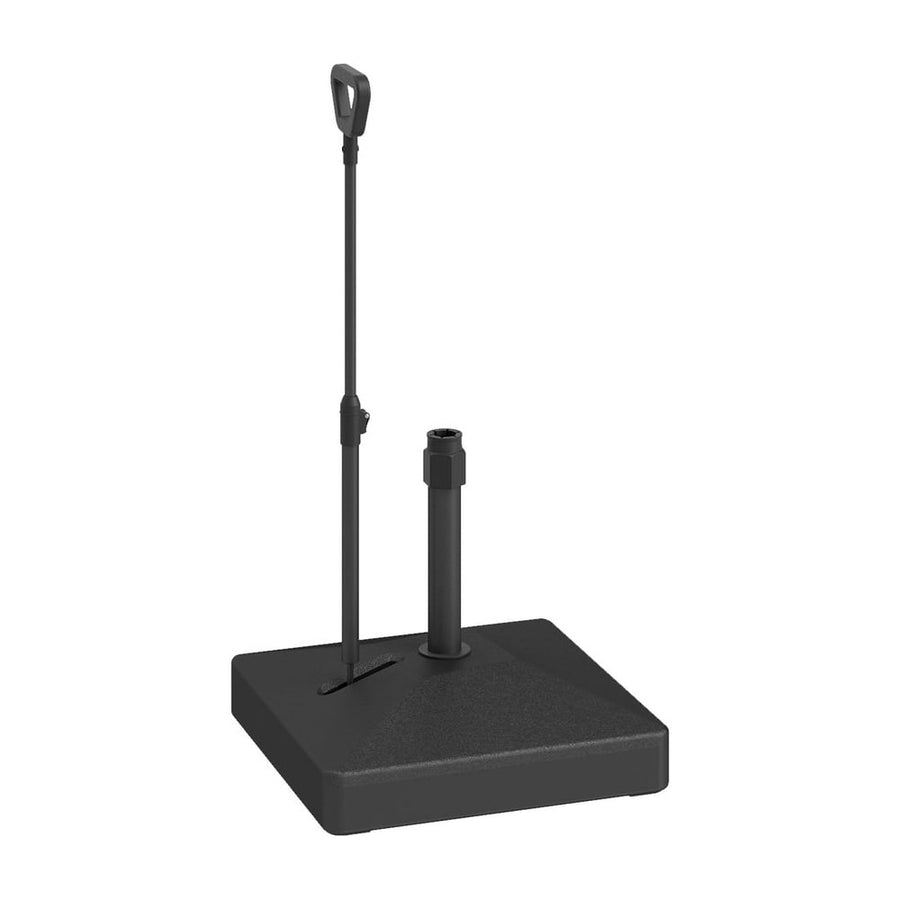 Outsunny Garden Parasol Base with Adjustable Wheels and Handle, Garden Sun Umbrella Base Parasol Stand, Filled Up to 55kg