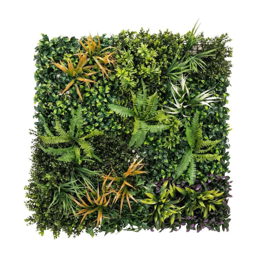 Outsunny Grass Wall Panels, 100 x 100 cm Artificial Grass Wall Decor with Tie Connectors, Greenery Backdrop Panels, Green