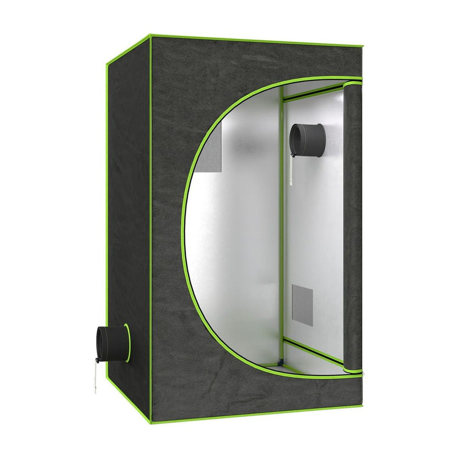 Outsunny Grow Tent 120 x 120 x 200 cm, Reflective Mylar Hydroponic Growing Tent with 600D Oxford Fabric, Observation Window