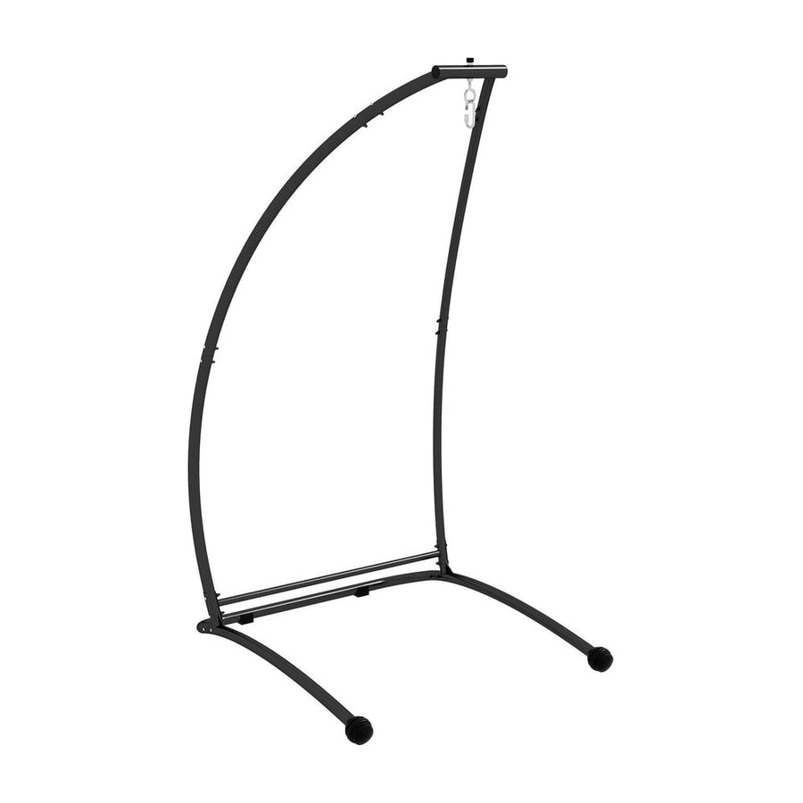 Outsunny Hammock Chair Stand, C Shape Hanging Heavy Duty Metal Frame Hammock Stand for Hanging Hammock Air Porch Swing Chair