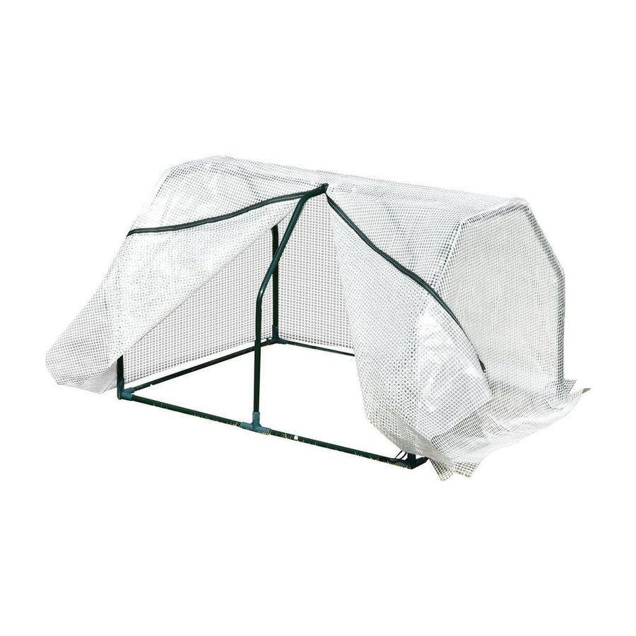 Outsunny Mini Greenhouse Grow House PVC Cover Steel Frame White 99L x 71W x 60H cm