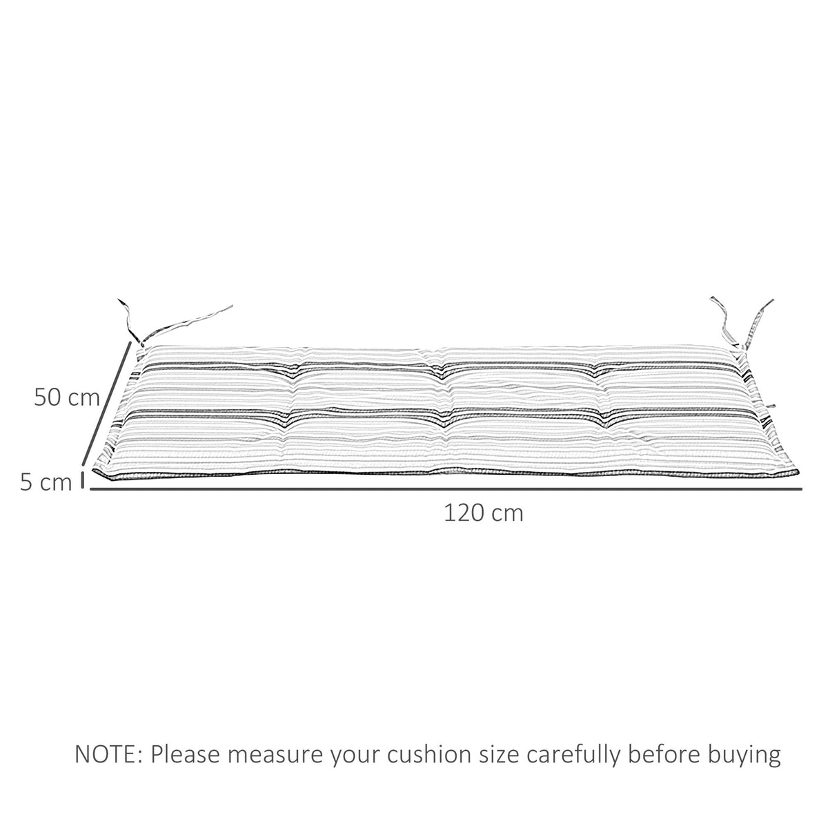Outsunny Polyester Swing Chair Cushion Stripes product image