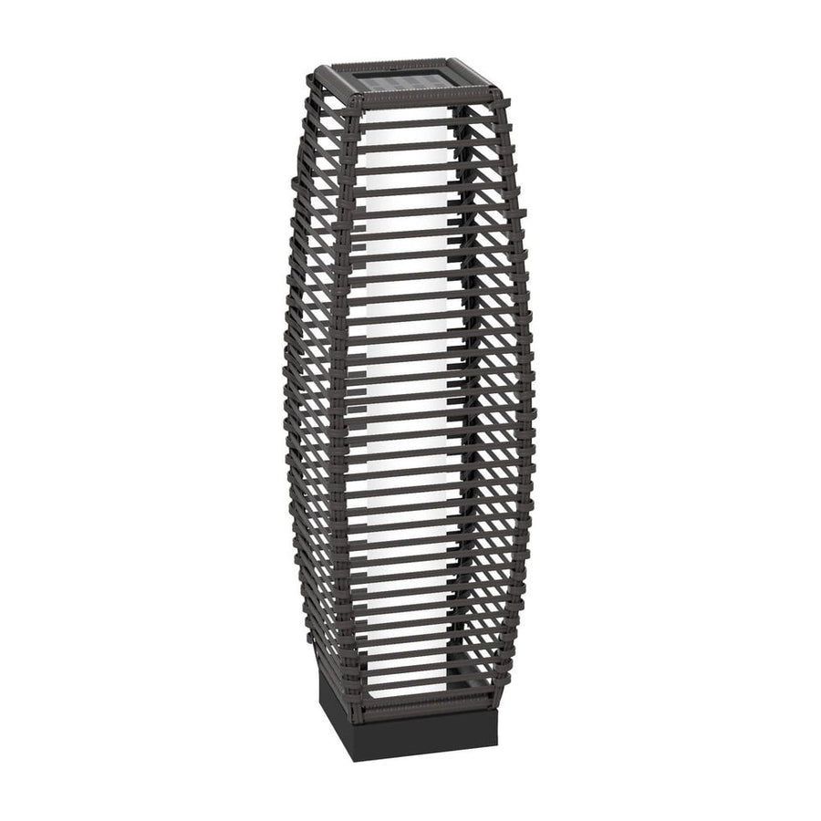 Outsunny Rattan Solar Floor Lamp, 68cm Tall Outdoor Garden Lantern Pathway Light & Decorative Lighting with Auto On/Off LED