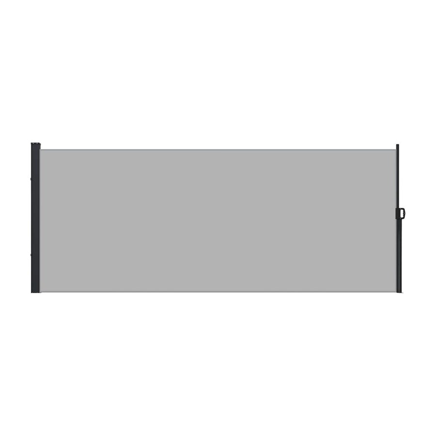 Outsunny Retractable Side Awning, Outdoor Privacy Screen for Garden, Hot Tub, Balcony, Terrace, Pool, 400 x 180cm, Light Grey