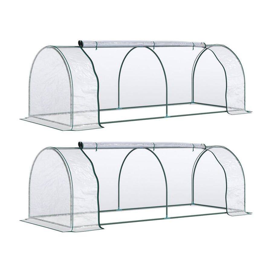 Outsunny Set of 2 Tunnel Greenhouse
