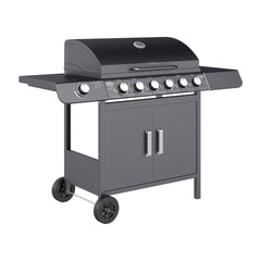 Outsunny Seven-Burner Gas BBQ Grill in Grey