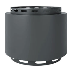 Outsunny Smokeless Fire Pit, 48.5cm Portable Wood Burning Firepit with Poker for Garden Camping Bonfire Party, Metal, Dark