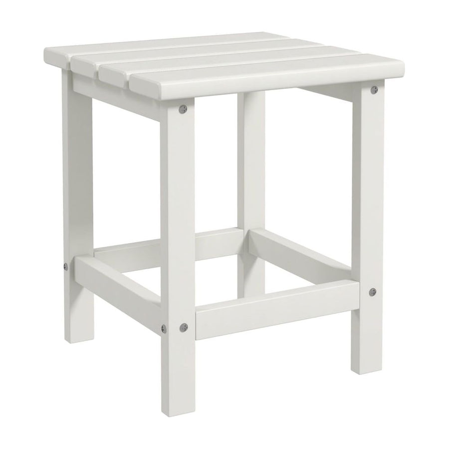 Outsunny Square Coffee Table in White