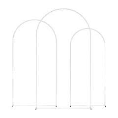 Outsunny Wedding Arch Frame Set, Metal Balloon Arch Stand Set, Balloon Arch Stand Set for Birthday Party, 2.2, 2, 1.8 m White