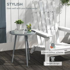 Outsunny Round Garden Coffee Table in Grey