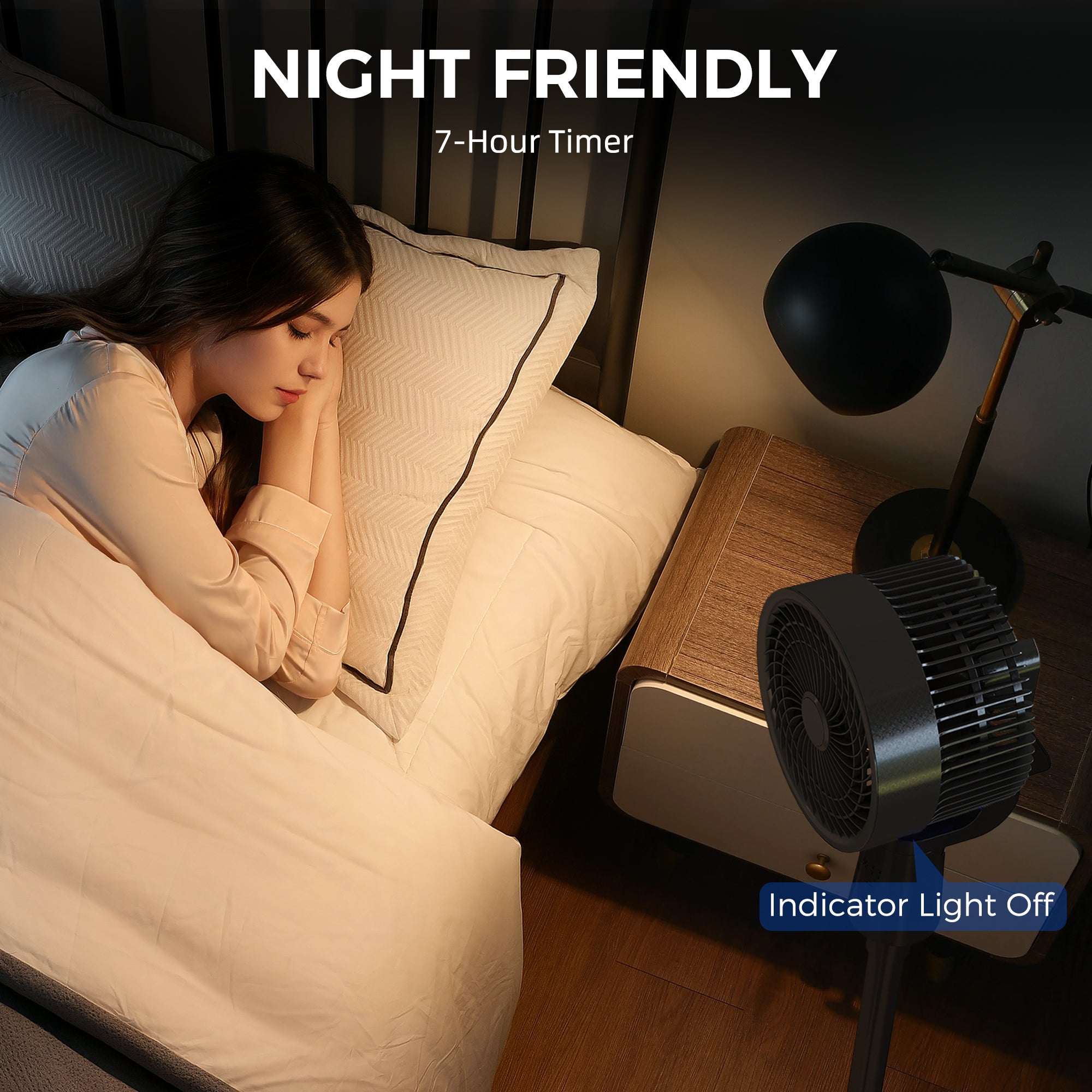 HOMCOM Pedestal Air Circulation Fan with Oscillating, Light Off, Black