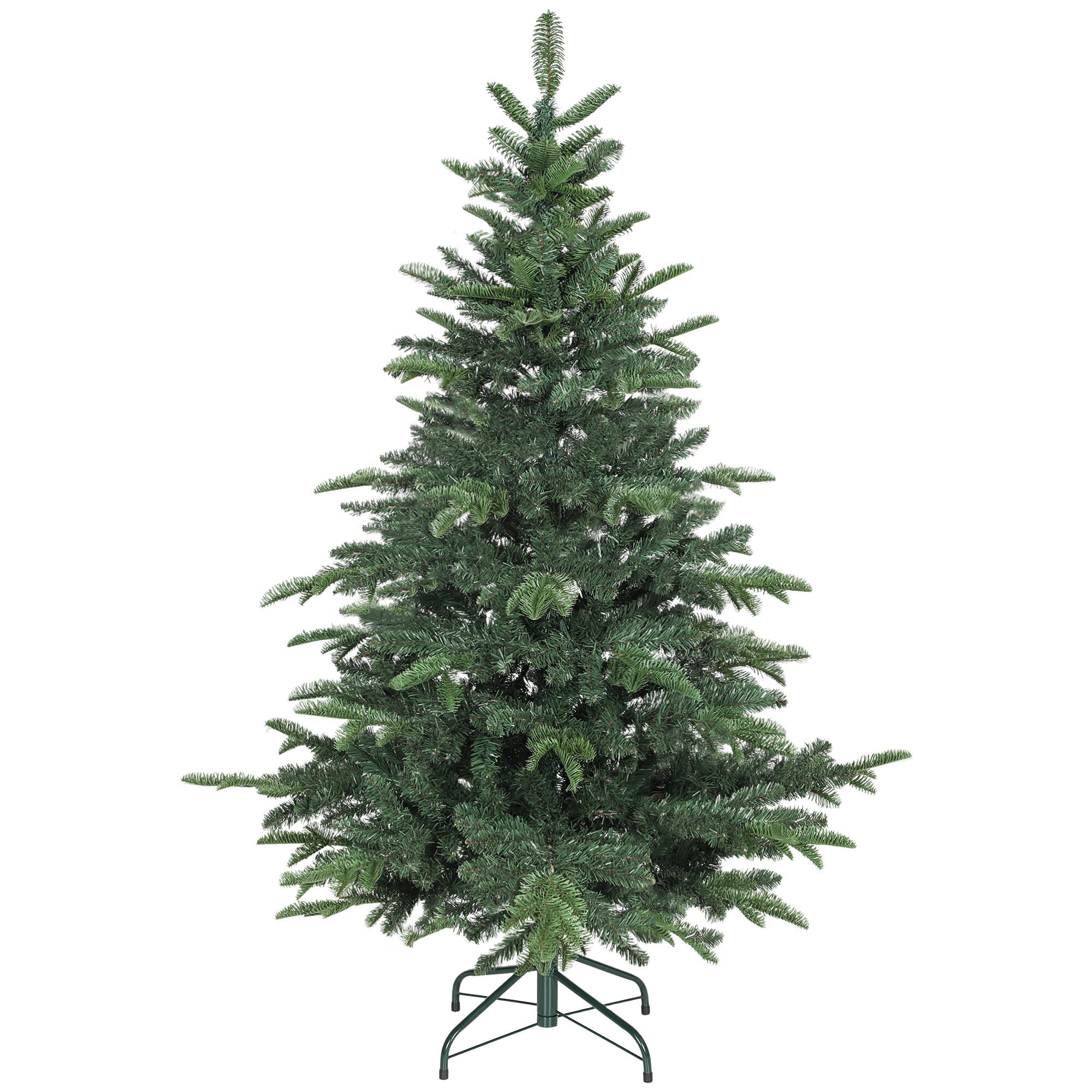 HOMCOM 5ft Artificial Christmas Tree with Realistic Branches, Easy Assembly - Green