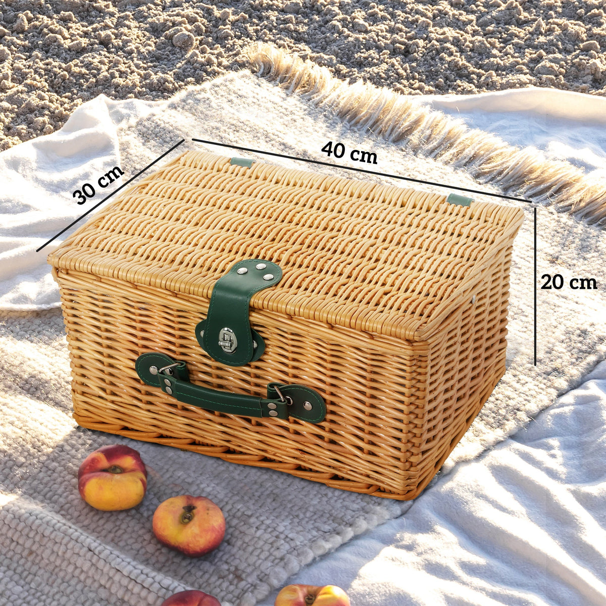 Outsunny Two-Person Picnic Set, with Wicker Basket - product image 3