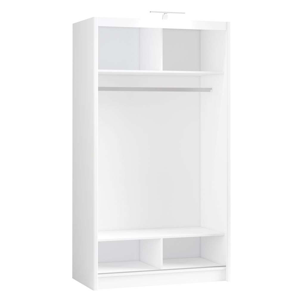 White Full Mirrored Sliding Door Wardrobe 120cm – ALDRIDGE