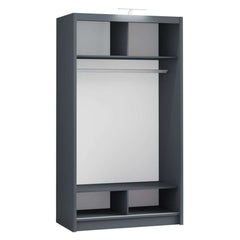 Graphite Full Mirrored Sliding Door Wardrobe 120cm – ALDRIDGE