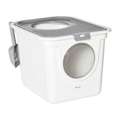 PawHut Cat Litter Box in White