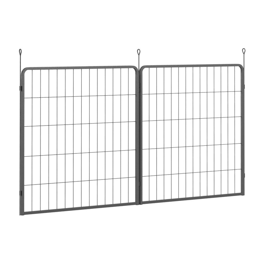 PawHut Two-Piece Dog Pen Expansion Pack for Medium Dogs, 80cm Tall Animal Pen with Three Connecting Stakes