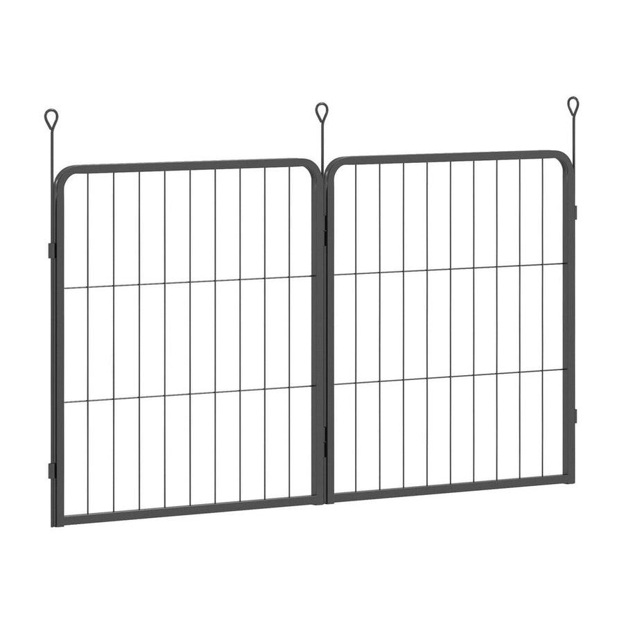 PawHut Two-Piece Dog Pen Expansion Pack for Small Dogs, 60cm Tall Animal Pen with Three Connecting Stakes