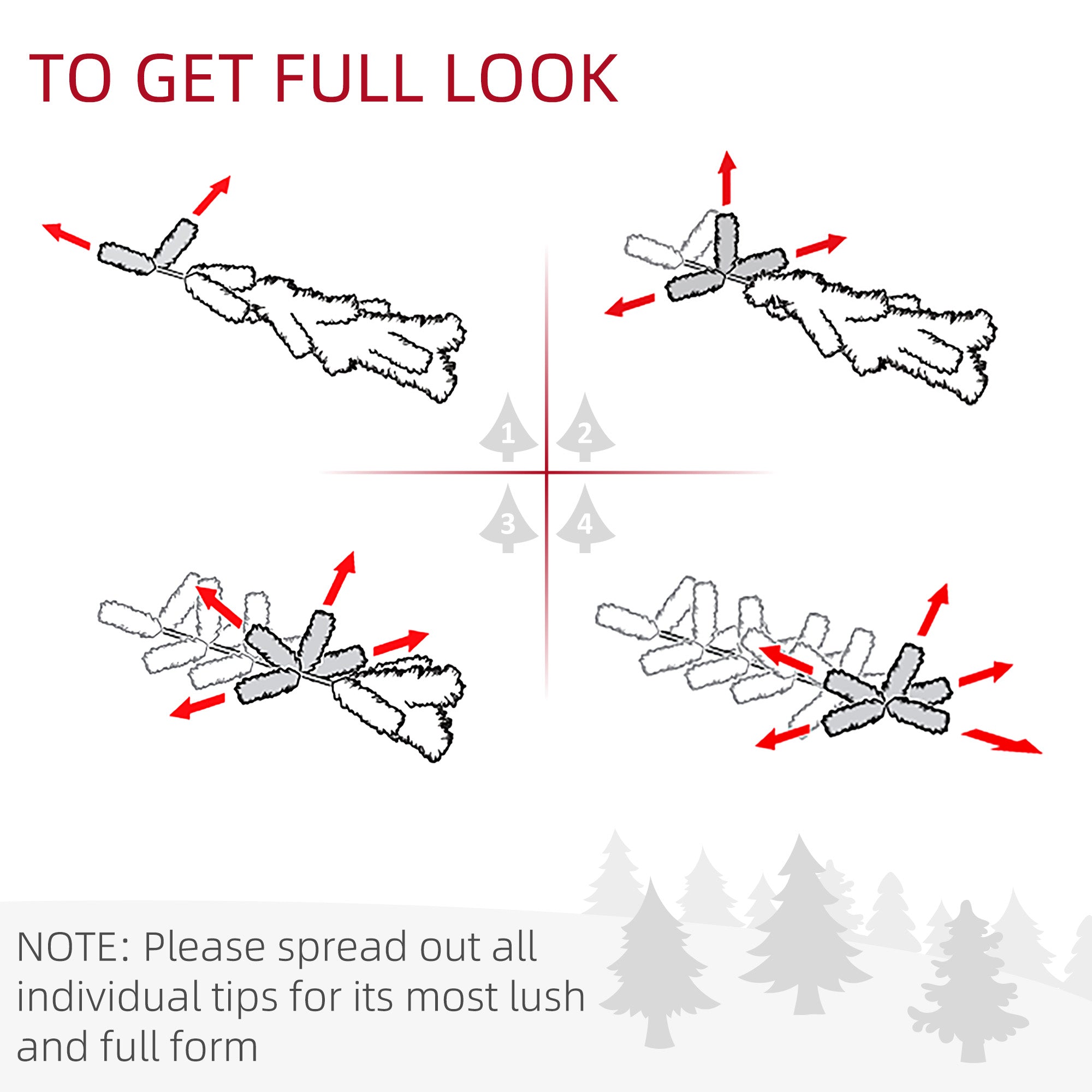 HOMCOM 60" Cone and Berry Christmas Wreath, with LED Lights