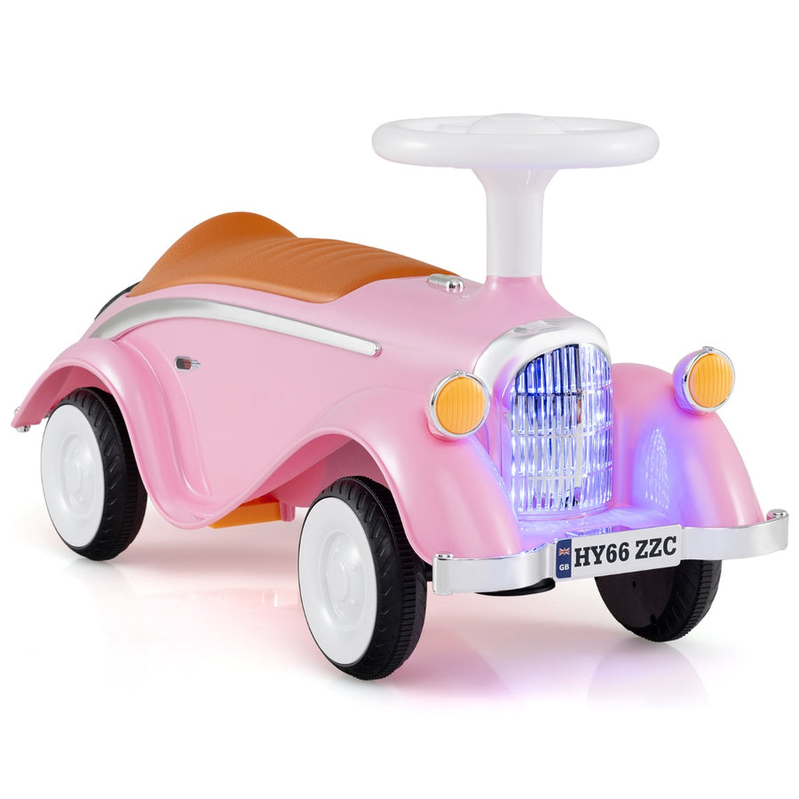 Toddler Ride on Toy with Steering Wheel for Children 19-36 Months Old-Pink