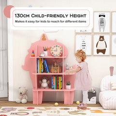 Kids Toy Storage Organizer with Anti-Toppling System for Play Room Nursery Kindergarten-Pink