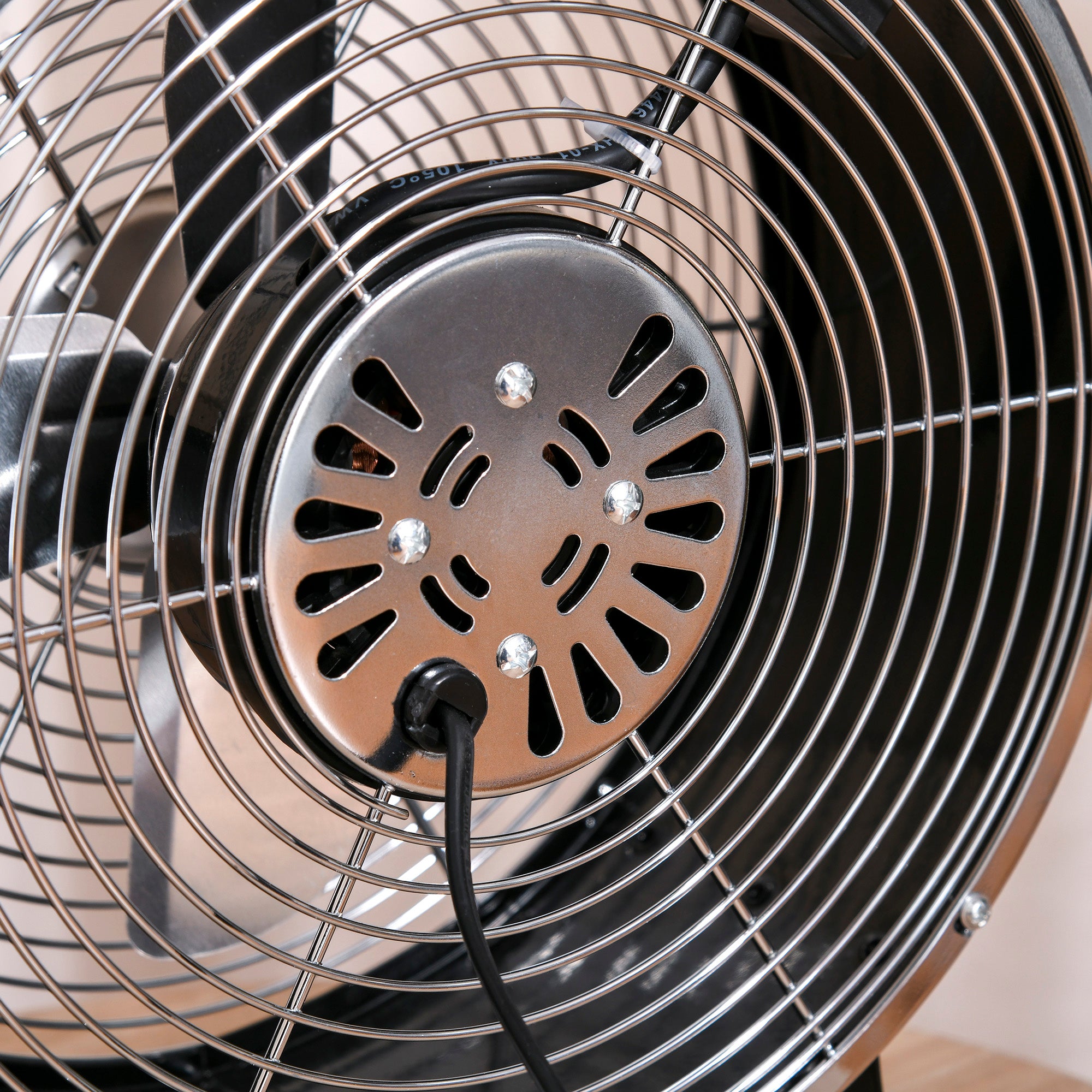 HOMCOM 10" 2-Speed Electric Table Desk Fan w/ Safety Guard Anti-Slip Feet Portable Personal Cooling Fan Home Office Bedroom Black