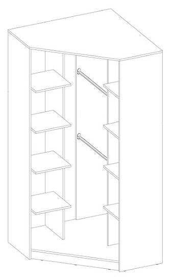 Imola IM-01 Corner Wardrobe 95cm - product image 9