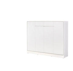 SPACEO Horizontal Wall Bed 140x200 White / White Handles