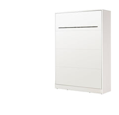 SPACEO Vertical Wall Bed 140x200 White / Black Handles