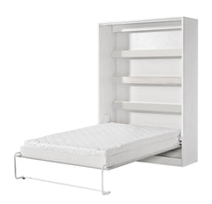 SPACEO Vertical Wall Bed 140x200 White / Black Handles