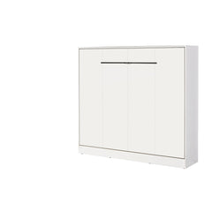 SPACEO Horizontal Wall Bed 160x200 White / Black Handles