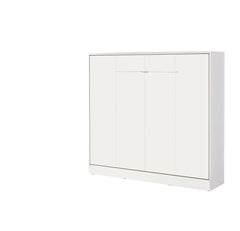 SPACEO Horizontal Wall Bed 160x200 White / White Handles