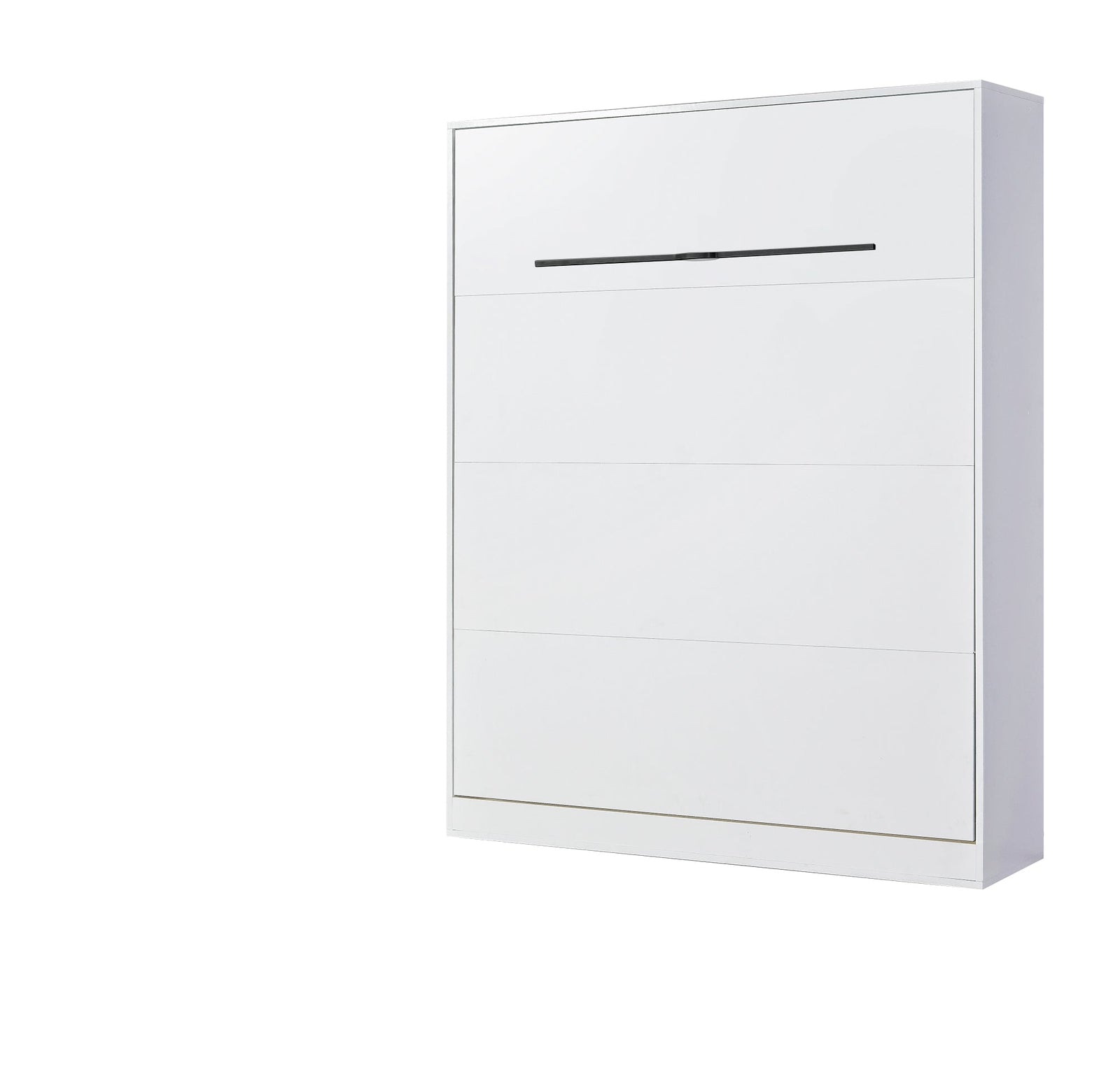 SPACEO Vertical Wall Bed 160x200 White / Black Handles