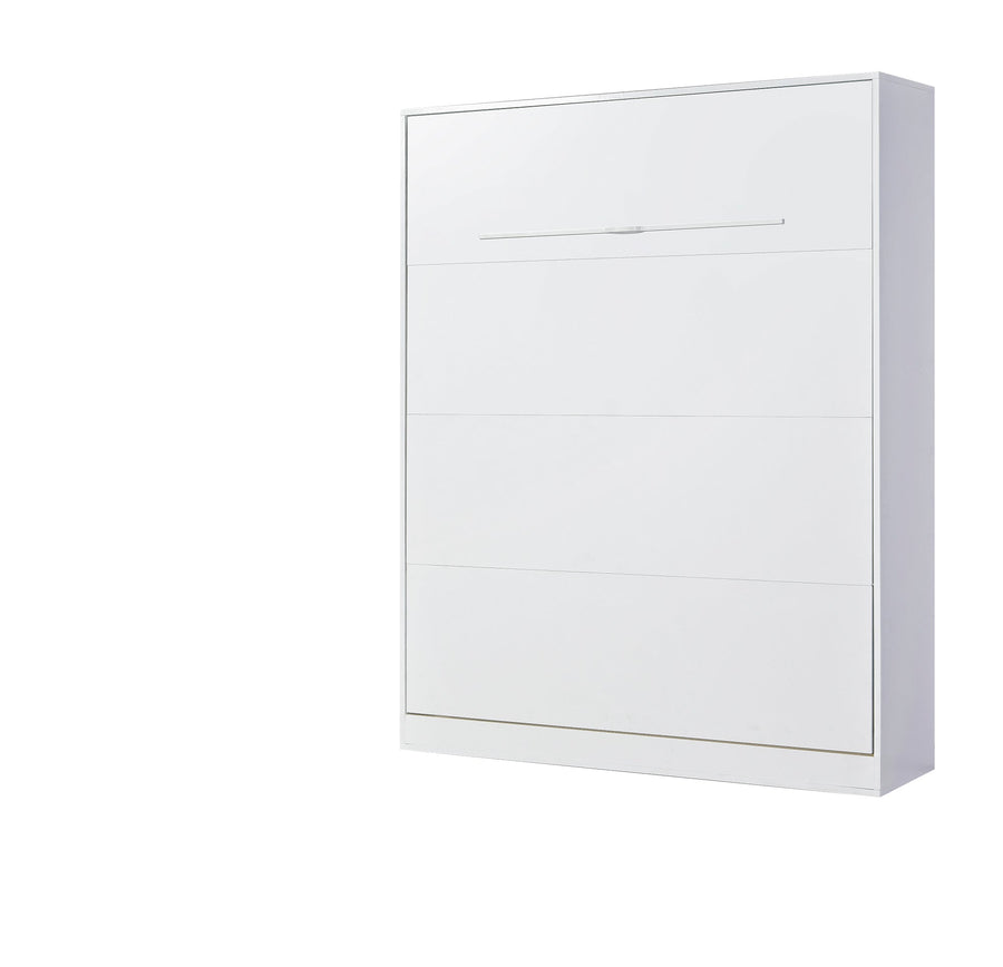 SPACEO Vertical Wall Bed 160x200 White / White Handles