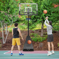 Portable Basketball Hoop 1.05-3.05m Adjustable with Shatterproof Backboard