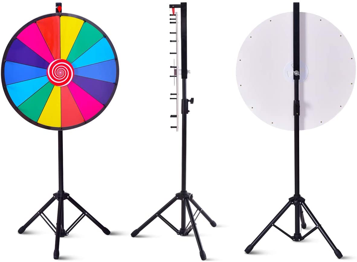 Colored Fortune wheel with Height-Adjustable Tripod